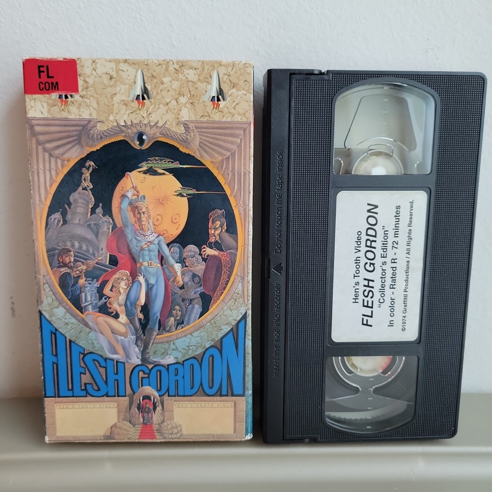 Flesh Gordon (1974) VHS Collectors Edition 1996 Release Hens Tooth Video Sci Fi